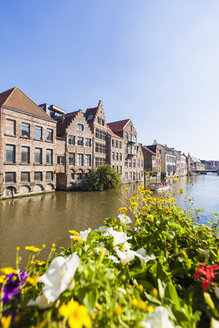 Belgien, Gent, Altstadt, Häuser am Fluss Leie - WDF003363