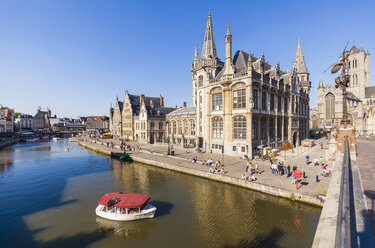 Belgium, Ghent, old town, historical houses at River Leie - WDF003365