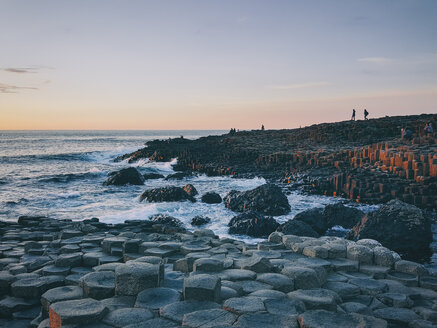 UK, Nordirland, Grafschaft Antrim, Basaltsäulen am Giant's Causeway - ELF001714