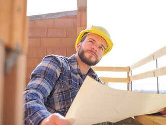 Portrait of foreman with construction plan - LAF001538