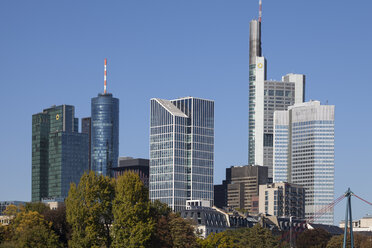 Deutschland, Hessen, Frankfurt am Main, Skyline, Maintower, Taunusturm, Commerzbank Tower - WI002882