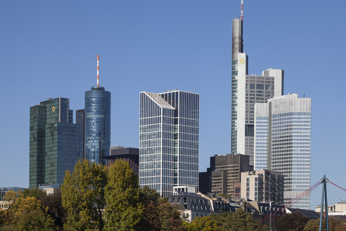 Deutschland, Hessen, Frankfurt am Main, Skyline, Maintower, Taunusturm, Commerzbank Tower - WI002882