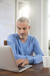 Mature man working from home using laptop - FKF001582