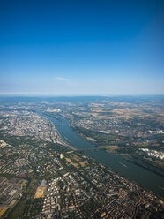 Germany, Mainz, aerial view of cinfluence of River Rhine and Main - AMF004413