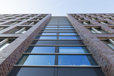 Germany, Dortmund, view to facade of Dortmund U-Tower from below - WIF002927