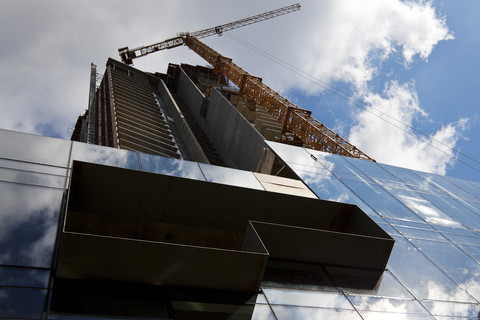 Kanada, Vancouver, Wolkenkratzer-Baustelle, lizenzfreies Stockfoto