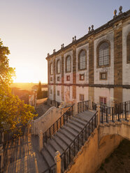 Portugal, Coimbra, Stairway to Biblioteca Joanina and University against the sun - LAF001562