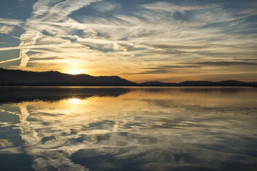 Germany, Lake Constance, Hoeri peninsula at sunset - ELF001717