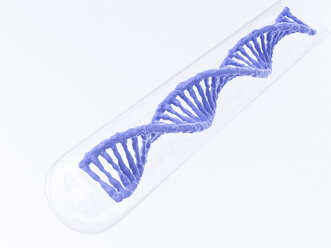 DNA in test tube, illustration - AHUF000072