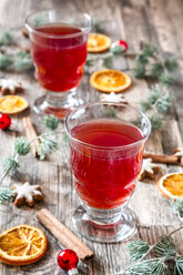 Glasses of mulled wine at Christmas time - SARF002330