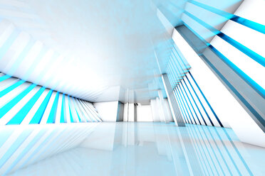 Innenansicht einer futuristischen Architektur, 3D-Rendering - SPCF000072