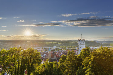 Germany, Baden-Wuerttemberg, Ravensburg, townscape with Mehlsack as seen from Veitsburg - SIEF006870