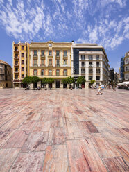 Spanien, Malaga, Plaza de la Constitucion mit Marmorboden - AMF004482