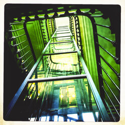France, Paris, elevator and staircase - JUNF000474