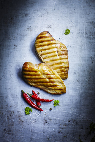 Hähnchenfilet mit Chili, lizenzfreies Stockfoto