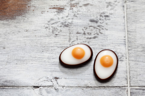 Zwei Fondant-Eier, lizenzfreies Stockfoto