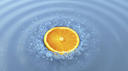 Slice of orange and splash of water - HWIF000018