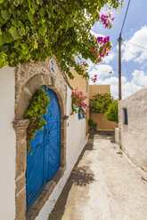 Griechenland, Dodekanes, Rhodos, Lachania, Gasse und typische Häuser - WDF003457