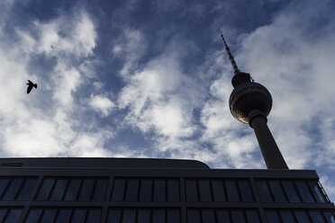 Deutschland, Berlin, Blick auf Fernsehturm von unten - MAUF000141