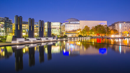 Germany, Cologne, Media park in the evening - WG000789