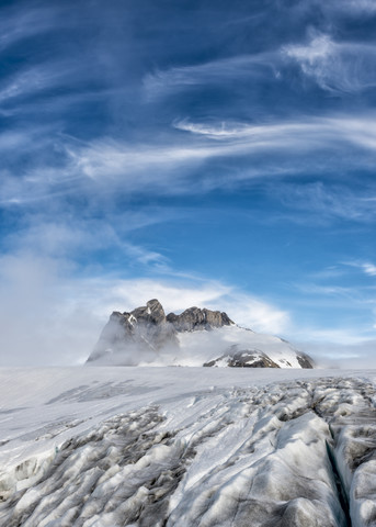 Grönland, Schweizerland, Berge bei Kulusuk, Wolken, lizenzfreies Stockfoto