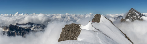 Switzerland, Western Bernese Alps, Gasterntal, Balmhorn, Zackengrat stock photo