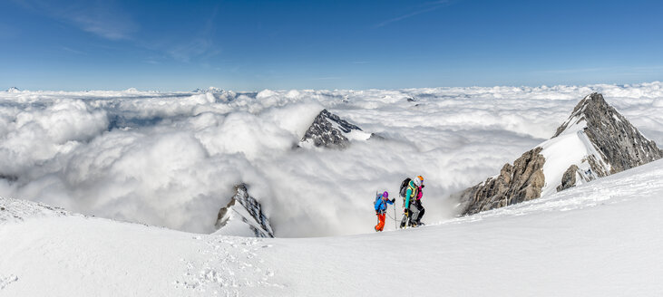 Schweiz, Westliche Berner Alpen, Bergsteiger im Balmhorngebiet - ALRF000256