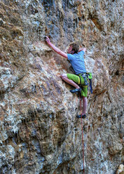 Malta, Gozo, San Blas, rock climber - ALRF000271