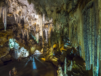 Spain, Andalusia, Nerja, Cuevas de Nerja, stalactites - AMF004558