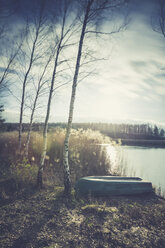 Deutschland, Sachsen-Anhalt, Blauer See im Winter - ASCF000418