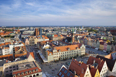 Poland, Wroclaw, Old Town Market Square, historic city centre from above, cityscape - ABOF000058