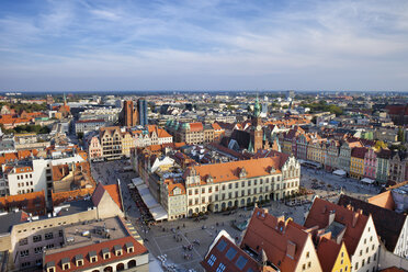 Polen, Breslau, Altstädter Marktplatz, historisches Stadtzentrum von oben, Stadtbild - ABOF000058