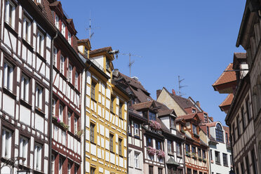 Germany, Bavaria, Nuremberg, Gable houses, half-timbered houses - GWF004554