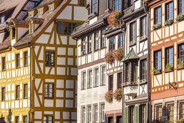 Germany, Bavaria, Nuremberg, half-timbered houses - WDF003490