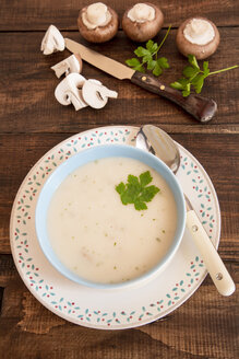 Pilzcremesuppe in einer Schüssel - SARF002417