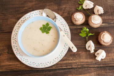 Pilzcremesuppe in einer Schüssel - SARF002418