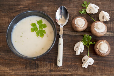 Creme of mushroom soup in a bowl - SARF002419