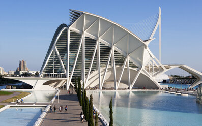 Spain, Valencia, Ciudad de las Artes y de las Ciencias, view to Museo de las Ciencias Principe Felipe - WWF003879