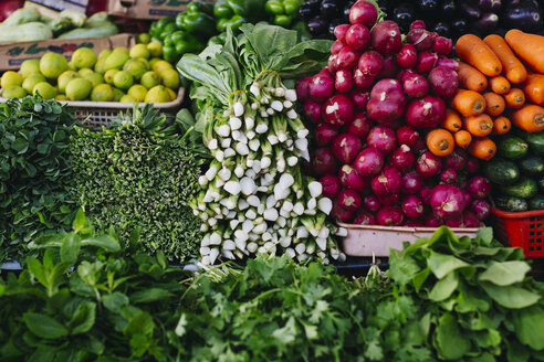 Gemüse und Kräuter auf dem Gemüsemarkt - MAUF000215