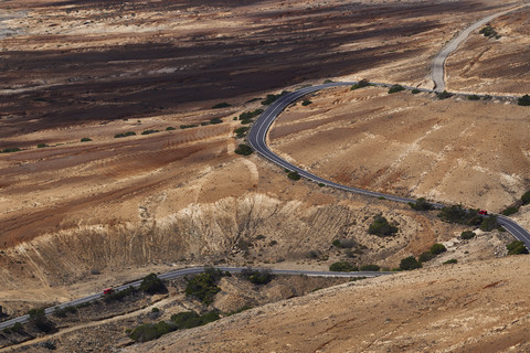 Spanien, Kanarische Inseln, Fuerteventura, Straße, lizenzfreies Stockfoto