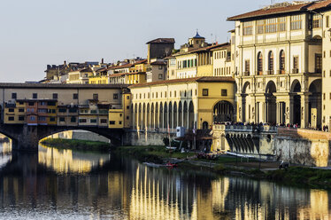Italy, Tuscany, Florence, Arno River and Ponte Vecchio - THAF001555