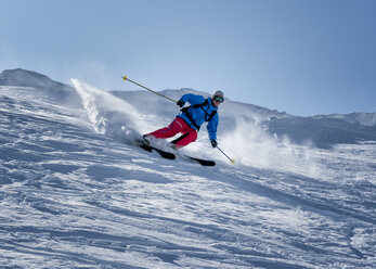 Frankreich, Les Contamines, Skibergsteigen, Abfahrtslauf - ALRF000308