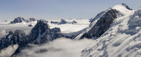 Frankreich, Chamonix, Mont-Blanc-Gebirge, lizenzfreies Stockfoto