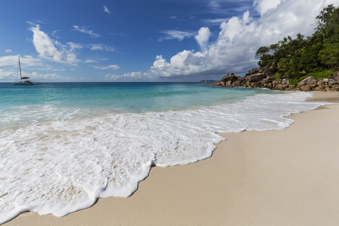 Seychelles, Praslin, beach stock photo