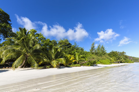 Seychellen, Praslin, Anse Volbert, Strand, lizenzfreies Stockfoto