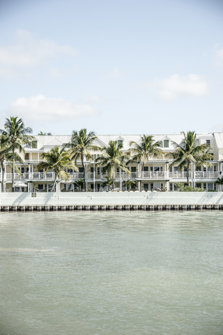 USA, Florida, Key West, houses by the sea stock photo