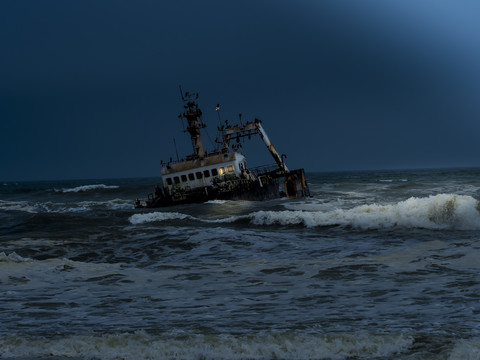 Namibia, Dorob National Park, Henties Bay, Zeila Schiffswrack, lizenzfreies Stockfoto