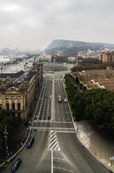 Spain, Barcelona, cityscape with street - THAF001557