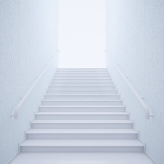 3D Rendering, staircase, bright, upwards - UWF000757