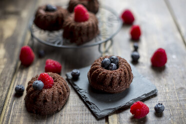 Mini-Kuchen mit Himbeeren und Heidelbeeren - SARF002505